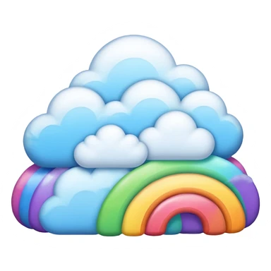 Rainbow Clouds sticker