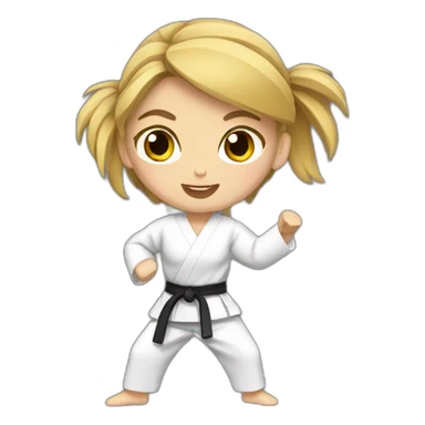 karate girl sticker