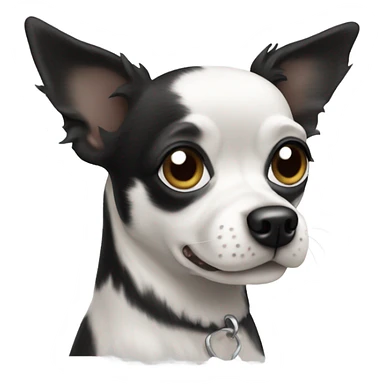 Black and white Chihuahuah poodle mix  sticker