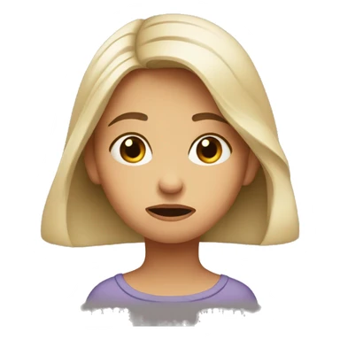 confused girl sticker