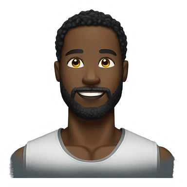 black boy with beard gym sticker