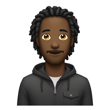 black man with short dreadlocks  sticker