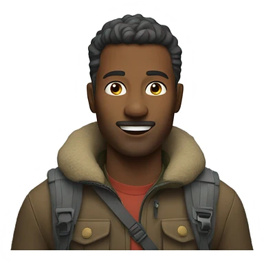 Man in mountains  sticker