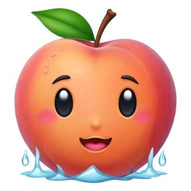 Wet peach sticker