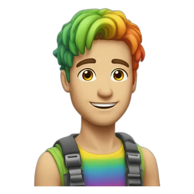 rainbow-born-man sticker