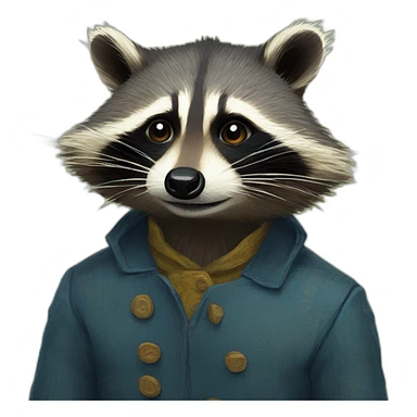 Racoon van gogh sticker