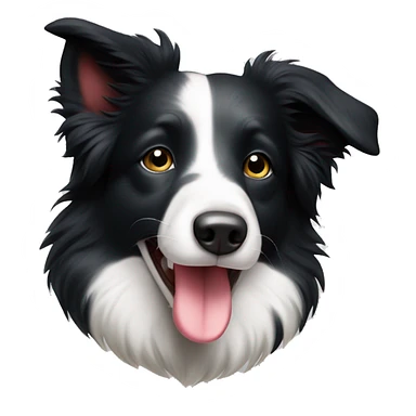 border collie con cuore bianco sticker
