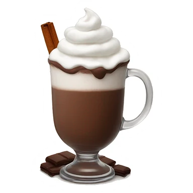 Hot chocolate with whip cream  sticker