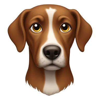 Brown dog looking to the side sticker