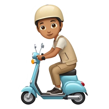 riding a scooter sticker