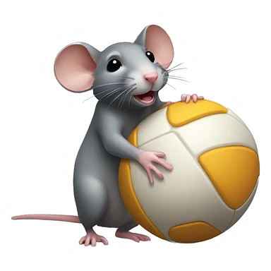 rat holding a ball sticker