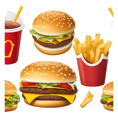 mcdonald's food  sticker