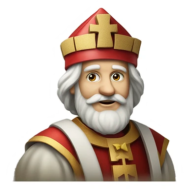 Sint Nicolaas met hoge mijter sticker