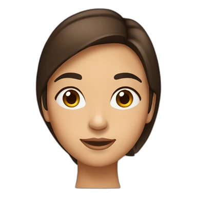 Fille brune avec un carré sticker