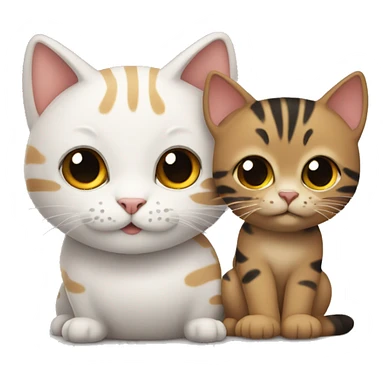 Gata y su gatito  sticker