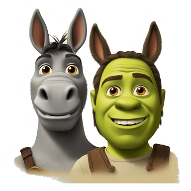 Shrek and donkey sticker