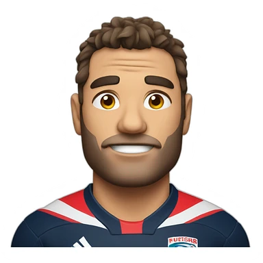 Strong rugbyman sticker