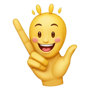 Middle finger with a laughing face  sticker