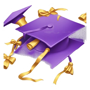 Purple graduation cap sticker
