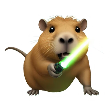 Capybara shooting laser out of eyes sticker