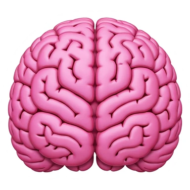 Pink sided brain sticker