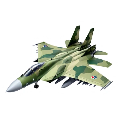 SU-35 Jet - Sukhoi (Model Year: 2020) (Iconic colour: Camouflage green) sticker