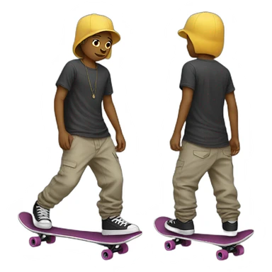 skateboarder with baggy pants sticker