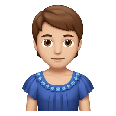 a man with brown hair in female clothes sticker