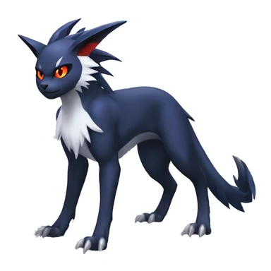 Edgy Cool Nargacuga-Litten-Absol-Pokémon Full Body sticker