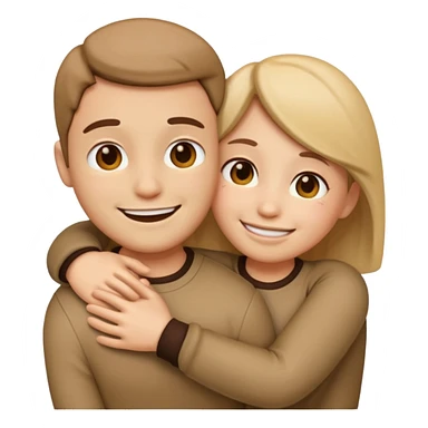 emoji de dos siluetas de persona abrazadas sticker