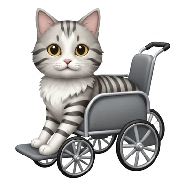 cat in a pet wheelchair sticker
