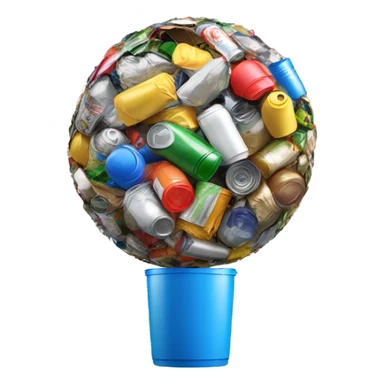 Trash ball space sticker