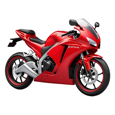 Red honda sports bike  sticker