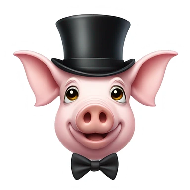 pig with a monocle and top hat sticker