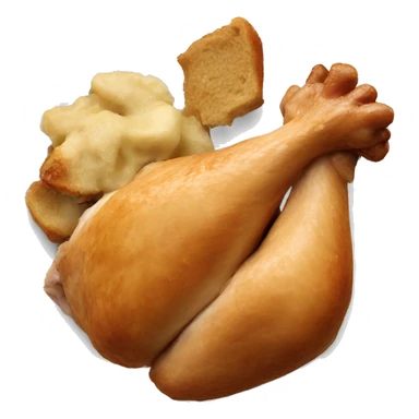 Rithek eating chicken sticker