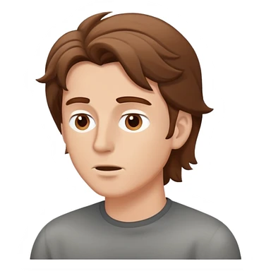 White man with brown hair blowing in the wind  sticker