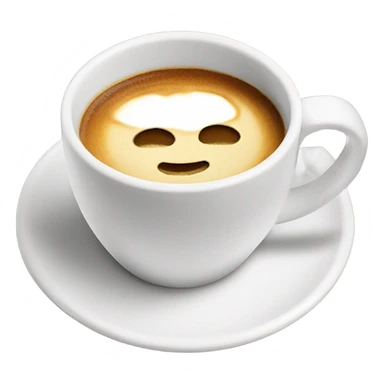 Flat white coffee sticker