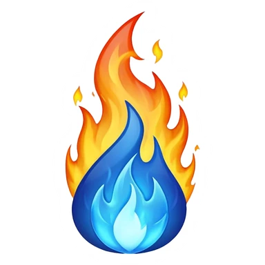 blue fire sticker
