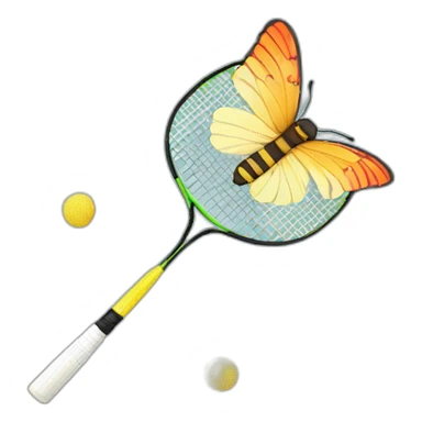 butterfly badminton sticker