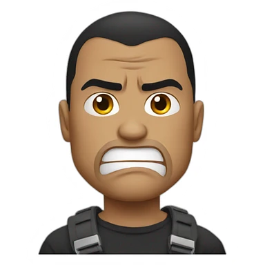 The rock angry sticker