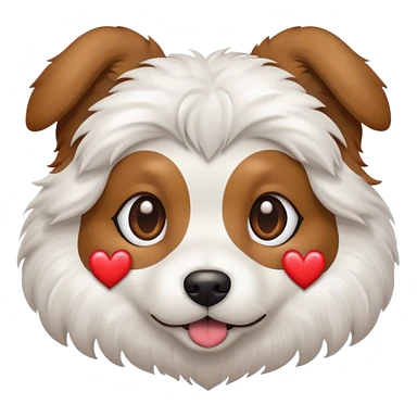 Dog with heart eyes sticker