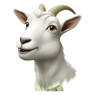 Goat with money sticker