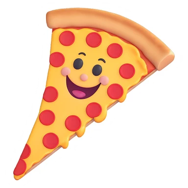 a smiling pizza slice sticker