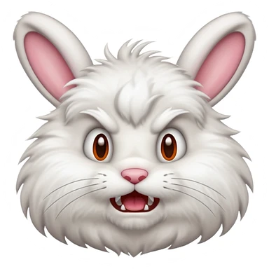 angry bunny cartoon sticker