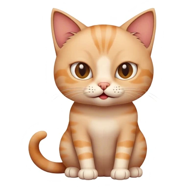 cat with no clothes sticker
