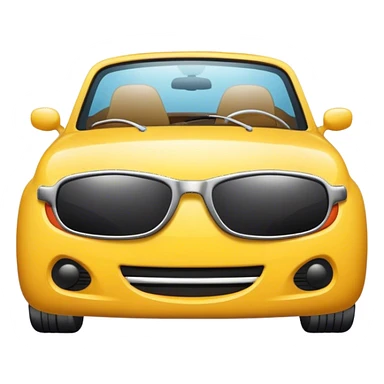 Car wearing a sun glasses  sticker