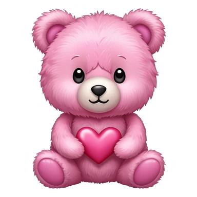 pink cute teddy bear sending hearts and love sticker
