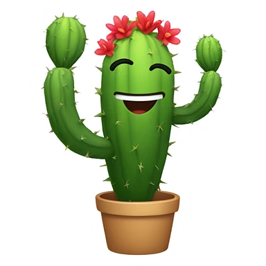 Dancing cactus sticker