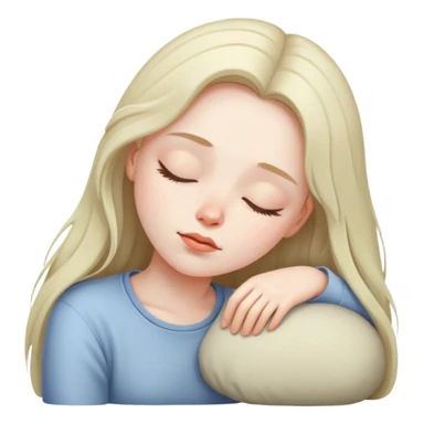 Sleepy girl sticker