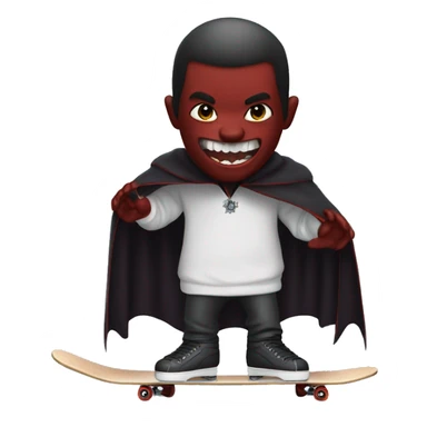 Un vampire qui fait du skate sticker
